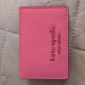 Kate Spade TriFold Micro Wallet, Bright Peony